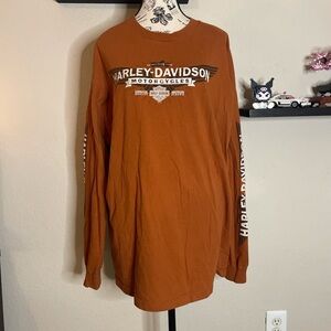 Harley-Davidson Men's Rust Long Sleeve Tee